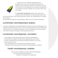 warmtepomp lucht/water nindividueel