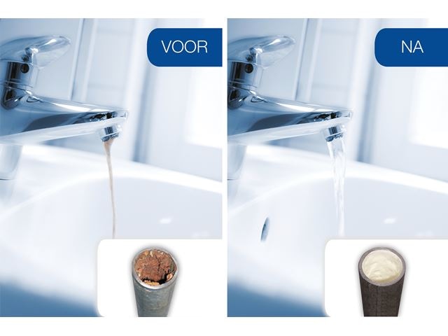 Een flauwe waterstraal uit de kraan? Een leidingrenovatie herstelt de waterdruk!