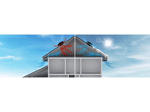 Vocht in huis? De mechanische ventilator Solar Star gebruikt de zon om te ventileren