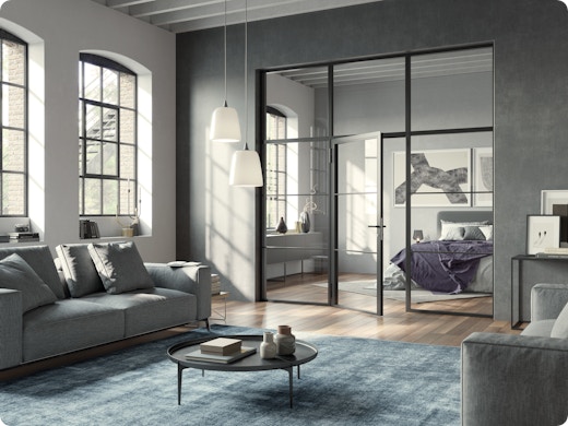 Les portes en acier verre pour un style industriel assumé