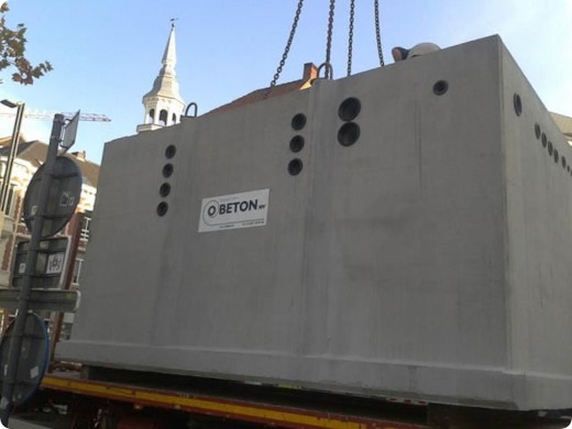 Betonnen prefabkelders met funderingsfunctie