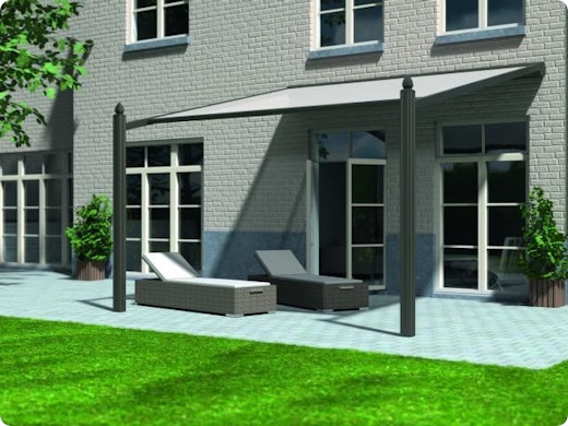 Toiture de terrasse minimaliste constituée d’une toiture en store - Lapure®