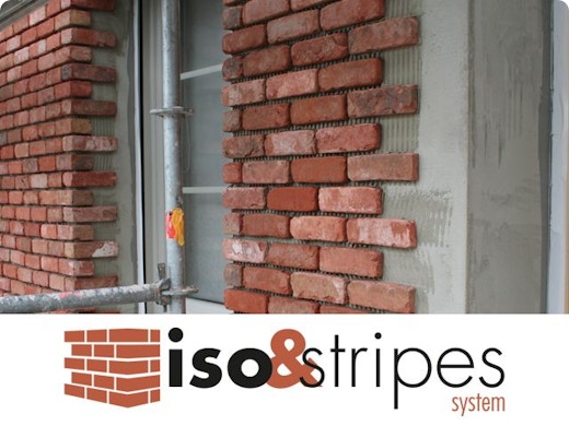 Iso&Stripes, duurzaam isoleren én vertrouwd afwerken met steen- of betonstrippen
