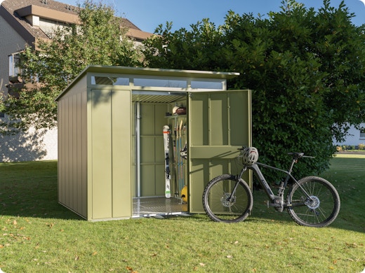 Orde in je tuin dankzij de metalen opbergsystemen van Hörmann