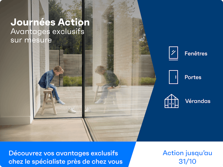 Journées Action Reynaers Aluminium : portes, fenêtres et vérandas avec des avantages exclusifs