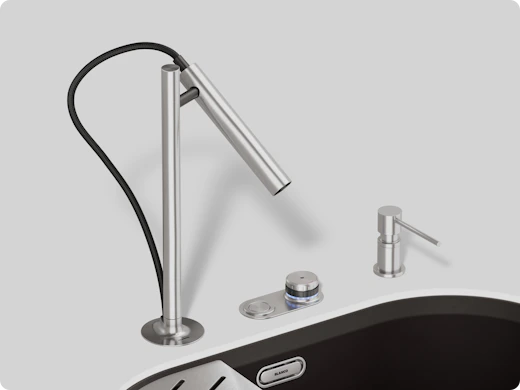 Où est passé le levier traditionnel ? Ce robinet de cuisine innovant se commande autrement