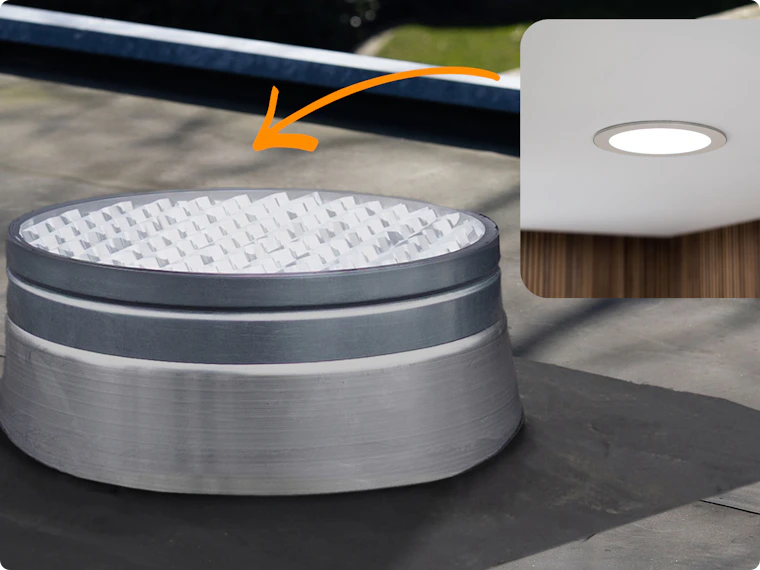 Geen ramen, maar toch daglicht in huis? Het kan dankzij de daglichtbuizen van Powerdaylight