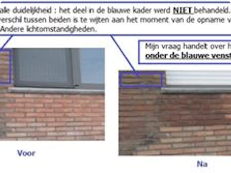 Hoe verouder ik de kleur van nieuwe, bijgeplaatste gevelstenen ?
