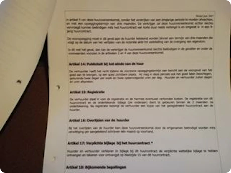 Moeten wij boete betalen voor opzeggen huurcontract?