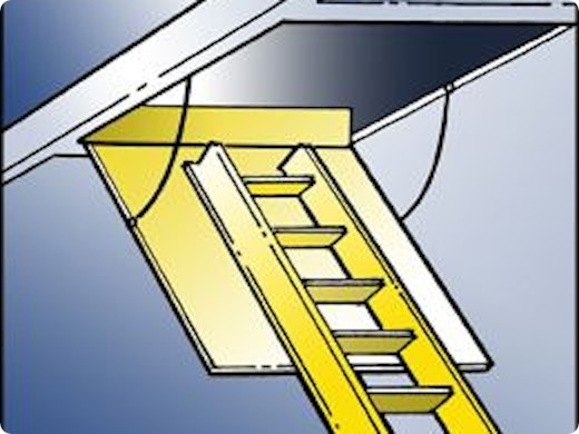 Pose d´un escalier grenier escamotable