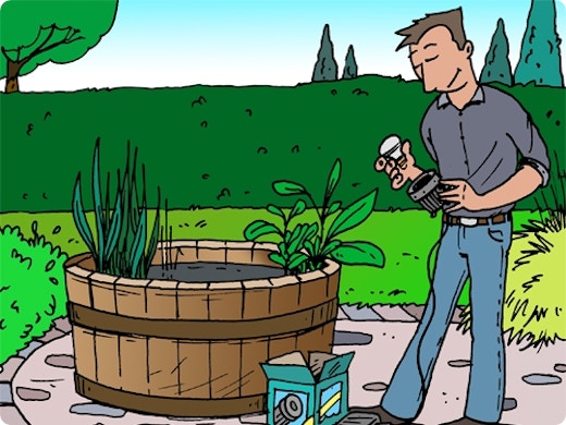 Placer un étang de terrasse