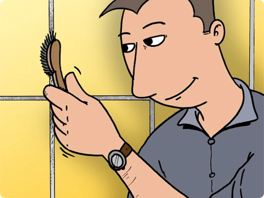 Tegelvoegen reinigen en verven