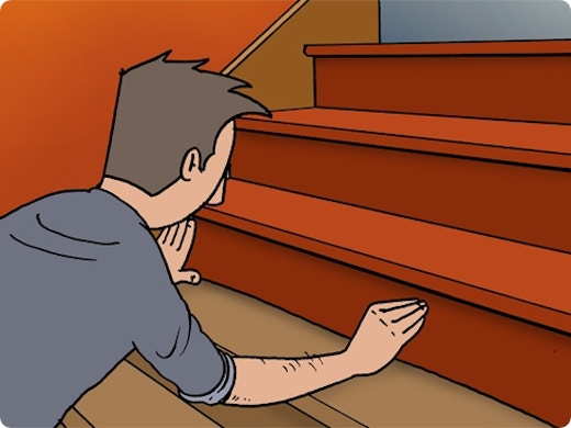 Recouvrir un escalier avec un tapis/une moquette