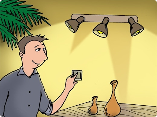 Remplacer une ampoule à incandescence (coincée)