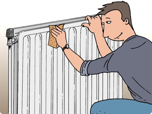 Radiator lakken