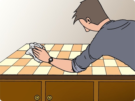 Keukenwerkblad betegelen