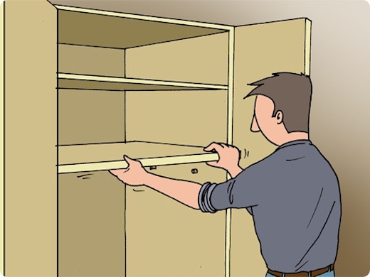Placer des étagères supplémentaires dans une armoire