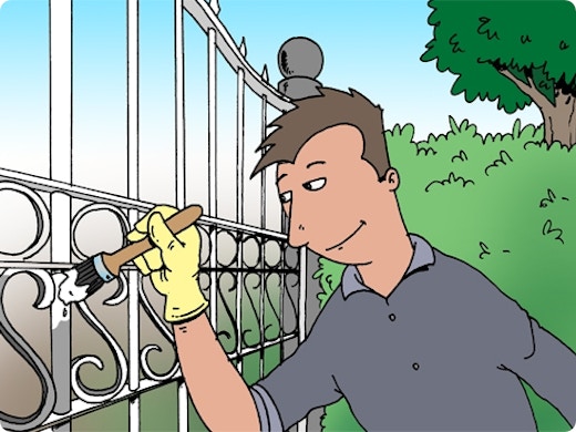 Peindre une porte métallique