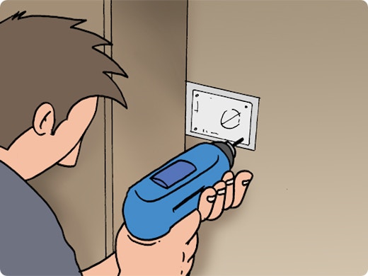 Bijzetslot op deur plaatsen