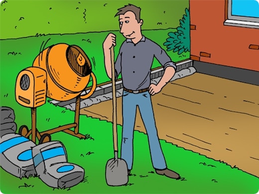 Utiliser une bétonnière