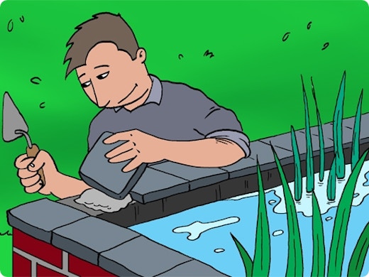 Klus: een tuinvijver metselen