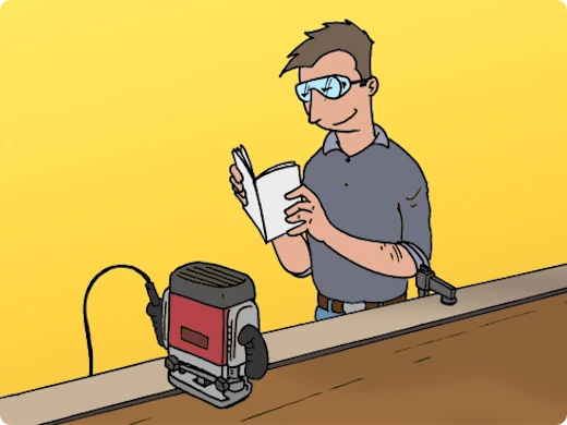 Werken met een bovenfreesmachine