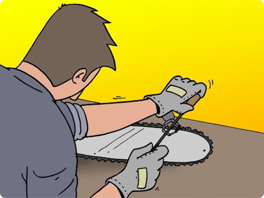 Affûter une tronçonneuse