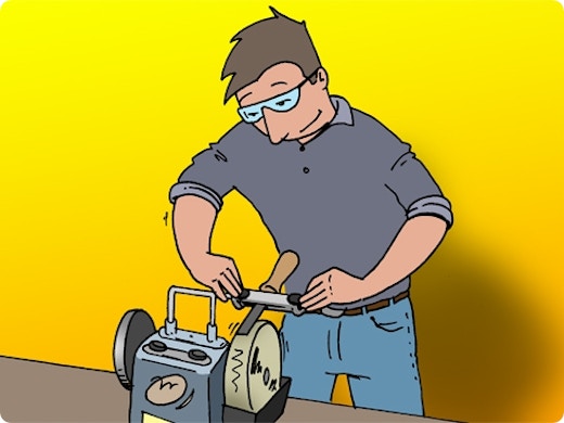 Werken met een (watergekoelde) slijpmachine