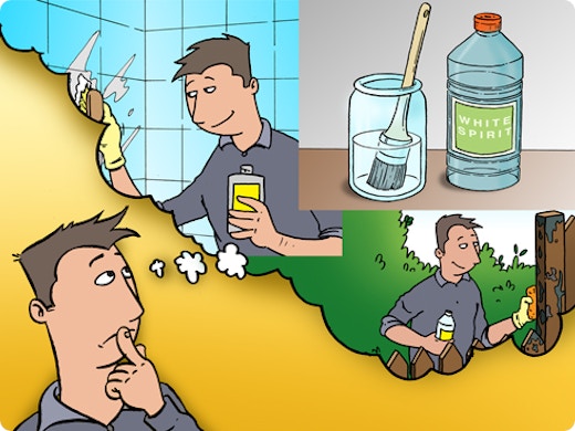 Chemische reinigings- en verdunningsmiddelen gebruiken