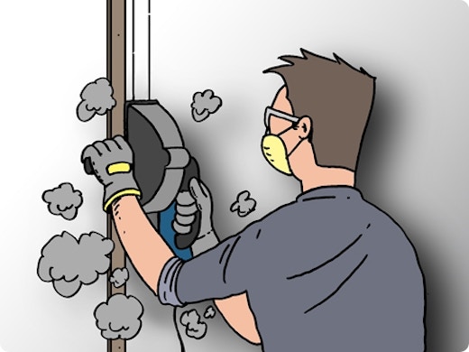 Pratiquer une saignée dans un mur et la reboucher