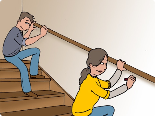 Fixer une rampe d’escalier