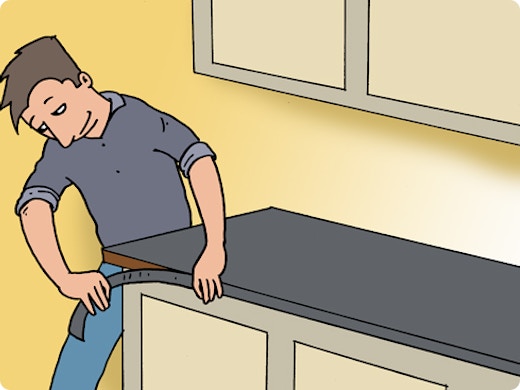 Keukenwerkblad plaatsen