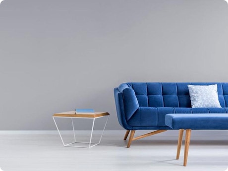 woonkamer zetel blauw