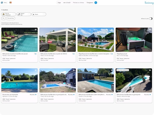 Een zwembad (ver)huren? Dat kan via deze app
