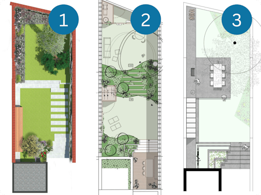 3 plans pour le nouveau jardin de Bart et Sophie