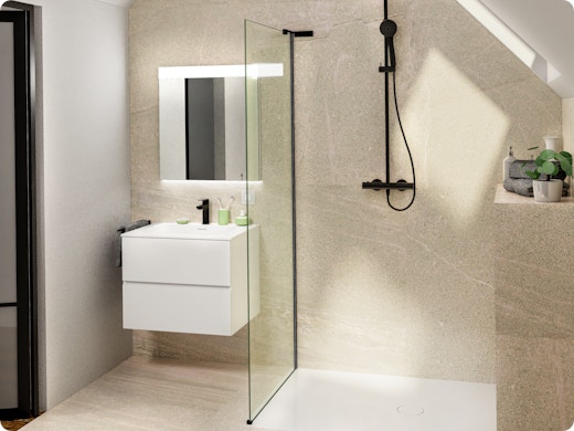 Infographie : concevoir votre salle de bains en 4 étapes