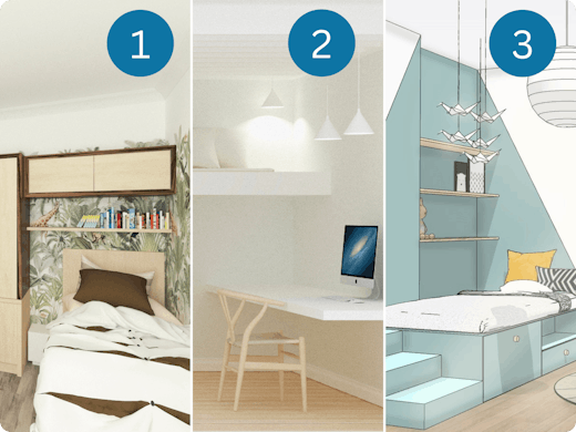 3 designs pour deux chambres d'enfant modulaires