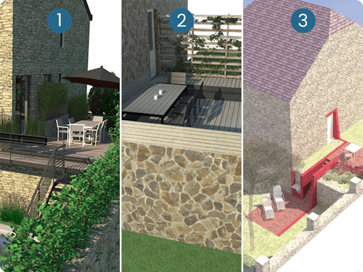 3 nouveaux plans pour un jardin sur 2 niveaux