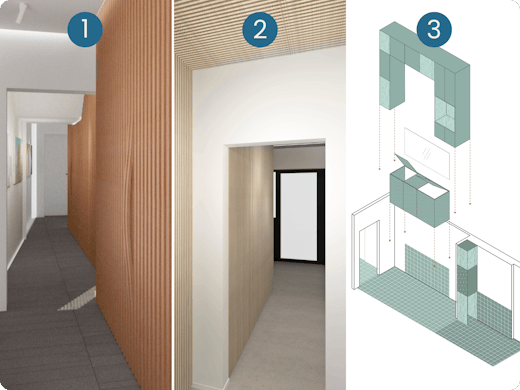 3 nouveaux plans pour un couloir bien agencé