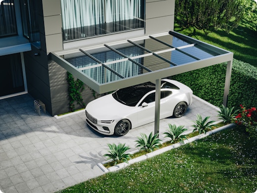 À la une : carport et auvent de terrasse avec panneaux solaires