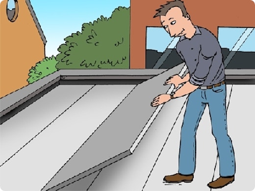 Plat dak via de buitenkant isoleren